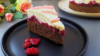 The RICHEST Sugar Free Flour Free Chocolate Cherry Cake Recipe Healthy And Fruity Delight [upl. by Saoj558]