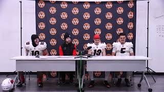 NCAA Football North Central Semifinal Round post game press conference [upl. by Meehahs]