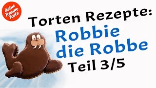 Robbie die Robbe 35 Für absolute Anfänger  Aprikotieren der Robbenteile  Torten Rezepte [upl. by Evangelia]