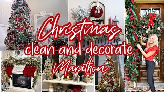 CLEAN AND DECORATE WITH ME FOR CHRISTMAS MARATHON  CHRISTMAS DECORATIONS [upl. by Brittaney]