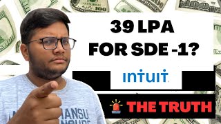 Intuit 39 LPA SDE1 Salary Breakdown 😱 CTC vs InHand [upl. by Natanhoj]