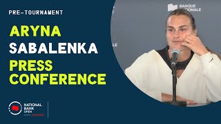 Press Conference  Aryna Sabalenka  Pretournament  OBN23 [upl. by Constantia]