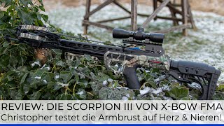 Crossbow Review Compoundarmbrust Scorpion III von XBOW FMA im Speed Test [upl. by Llednor765]