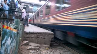 Indias First Class Royal Maharaja Express Speeding Through Crowded Kurla Station Central Railways [upl. by Demy764]