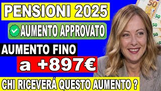 AUMENTO PENSIONI 2025 TABELLA AGGIORNATA 857€ A 1975€ CON CALCOLI 📈💶 [upl. by Martens950]