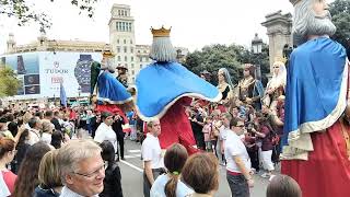 Gegants Festes de la Mercè Barcelona 21 setembre 2024 Trobada internacional de gegants [upl. by Affra]