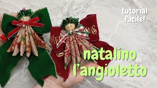 Angioletto di Natale realizzato con nastro animato  TUTORIAL [upl. by Ifen300]