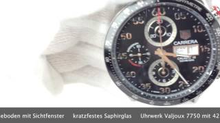 TAG HEUER CARRERA AUTOMATIK CHRONOGRAPH DAY DATE CV2A10BA0796 wwwolfertco [upl. by Juliana]