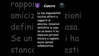 Cancro oroscopo di venerdì 8 novembre 2024 dalla Stanza Esoterica short [upl. by Yhtomit]