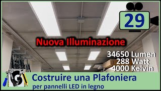 NUOVA Illuminazione  Come costruire una Plafoniera per Pannelli LED fai da te in legno [upl. by Hartmann443]