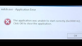 Fix netshexe Application Error 0xc0000142 On Windows 11 [upl. by Esina]