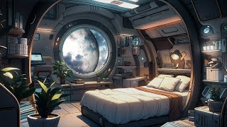 SciFi Spaceship Bedroom  AnimeStyle Ambience for Relaxation Study and Sleep [upl. by Ellennod]