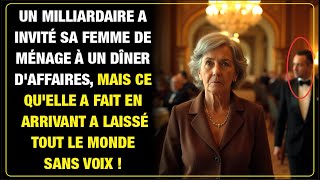 Milliardaire invite sa femme de ménage à un dîner daffaires et son arrivée laisse tous sans voix [upl. by Crispas]