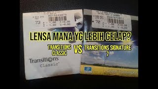 Transitions Signature 7 VS Transitions Classic Lensa Mana yg Lebih Gelap [upl. by Lamson]