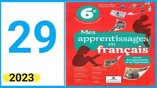 mes apprentissages en français 6 page 29 [upl. by Perri]