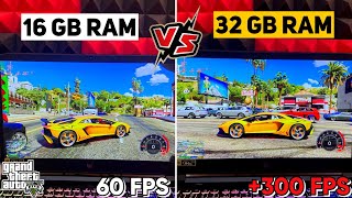 16 GB RAM vs 32 GB RAM  Gaming Performance Test  GTA 5 TEST  Upgrading 16 GB RAM to 32 GB RAM [upl. by Theodosia]