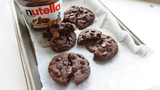 Nutellastuffed Double Chocolate Cookies [upl. by Guillermo]