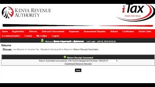 How To Reprint KRA Acknowledgement Receipt Using KRA iTax Portal [upl. by Elagibba]