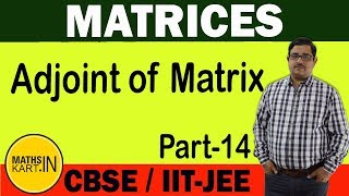 Adjoint of MATRICES  PART14  MATRICES Class12 CBSEJEE Maths [upl. by Toft]