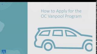 How to Apply for the OC Vanpool Program [upl. by Fawcett]