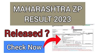 Maharashtra ZP Result 2023  How To Check Maharashtra ZP Result 2023 [upl. by Anirroc]