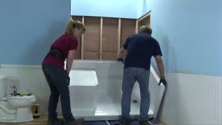 MultiPiece Low Threshold Shower Installation Video [upl. by Arabele]