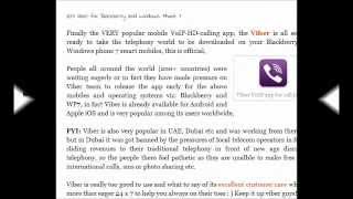 Viber mobile VoIP app for Blackberry and Windows phone 7 [upl. by Bean]