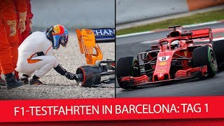 Formel 1Tests in Barcelona Erste Eindrücke Rundenkönige amp Abflüge 2018 [upl. by Felton]