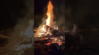 Nice off grid fire In findingpeaceinthegreatoutdoors camping offgrid offgridlovers Oct 2024 [upl. by Goss427]