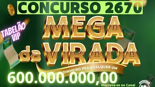 MEGA SENA DA VIRADA CONCURSO 2670 [upl. by Ydnolem643]