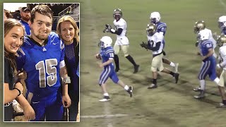 High School Senior With Cerebral Palsy Scores 80Yard Touchdown [upl. by Aicilf]