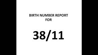 Birth Number Report for 3811 [upl. by Durno542]