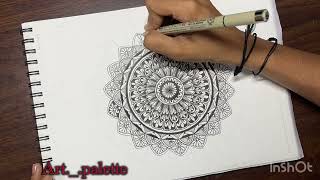 Mandala art  Mandala art for beginners ​⁠Artpalettte mandala [upl. by Arocat]