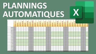 Créer des calendriers et plannings automatiques avec Excel [upl. by Attennot]