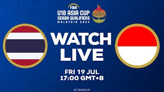 Thailand v Indonesia  Full Basketball Game  FIBA U18 Asia Cup 2024  SEABA Qualifiers [upl. by William]