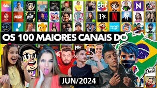 OS MAIORES CANAIS DO YouTube Brasil 2024 Edição de Junho [upl. by Kimmel]