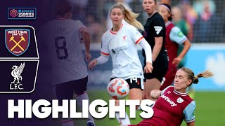 Ueki header saves point for West Ham  West Ham United v Liverpool Highlights  Barclays WSL 202425 [upl. by Rayle]