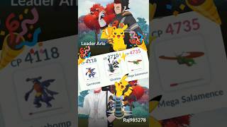 pokemon go Leader Arlo battle Pokemongo shorts viralshorts [upl. by Delaryd]