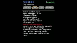 lirik lagu terek bale liriklagu lyrics [upl. by Aznecniv]