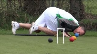 Reg Bamford vs Pierre Beaudry random shots from Surbiton GC Open Final 2013 HD [upl. by Amliv]