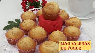 MAGDALENAS de YOGUR con COPETE en Monsieur Cuisine Connect Plus Thermomix Mambo [upl. by Snej]