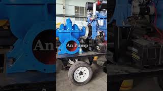 Diesel engine test run of trailer diesel engine driven split case pump pumps dieselengine water [upl. by Ernald]