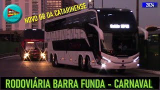 Ônibus chegando Rodoviária Barra Funda  Movimento Carnaval [upl. by Onateag]