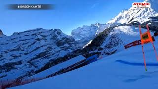 Wengen Super G Jan 12 2024  Race inspection with Gauthier de Tessières and the race course [upl. by Siravrat]