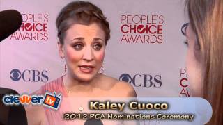 2012 Peoples Choice Awards  Kaley Cuoco Interview [upl. by Tracay]