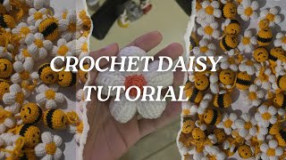 CROCHET PUFFED DAISY TUTORIAL [upl. by Godderd]