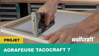 Agrafeuse manuelle polyvalente pour les travaux de bricolage  Kit agrafeuse tacocraft 7  wolfcraft [upl. by Amersham]