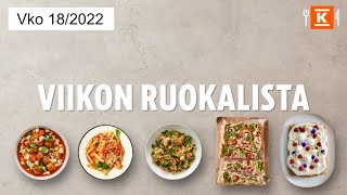 Viikon 18 ruokalista  Katso nopeat vinkit  KRuoka [upl. by Lewan]