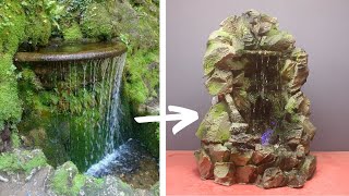 How to make beautiful water fountain  DIY Tabletop waterfall fountain [upl. by Gnolb]