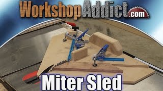 Shop Made  Table Saw Miter Sled for Perfect Miter Joints [upl. by Hsenid]